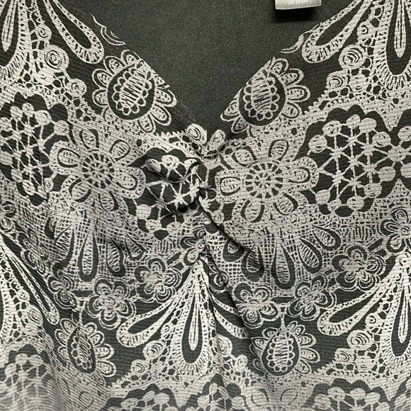 Axcess by Liz Claiborne 3/4 Sleeve Blouse Boho XL - Picture 2 of 14